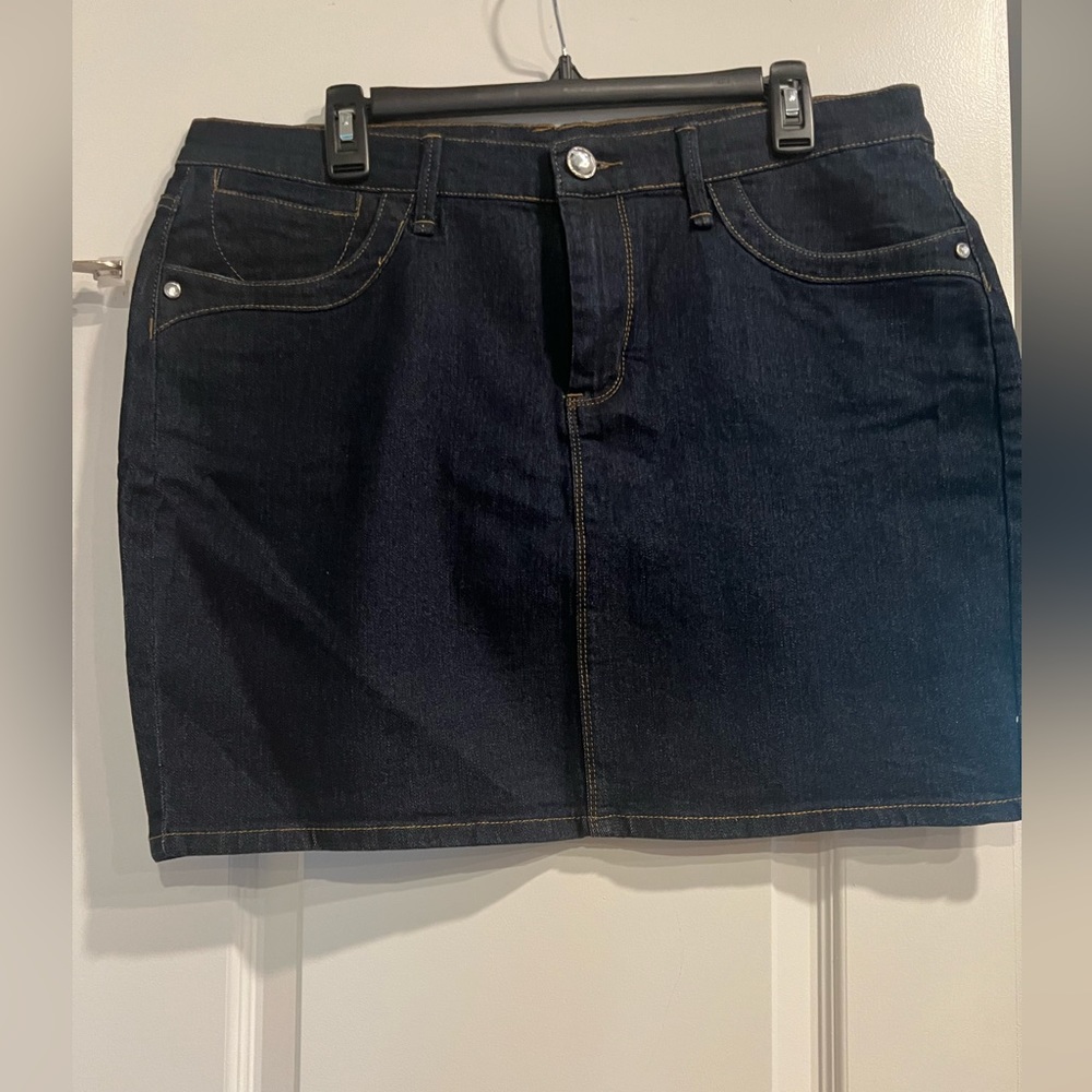 Venus dark blue denim mini skirt